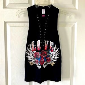 SEXY SLEEVELESS TOP BIKER STYLE BY NO BOUNDARIES SIZE XS
